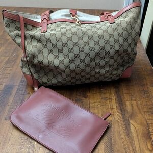 Gucci Beige and Brown Tote Bag